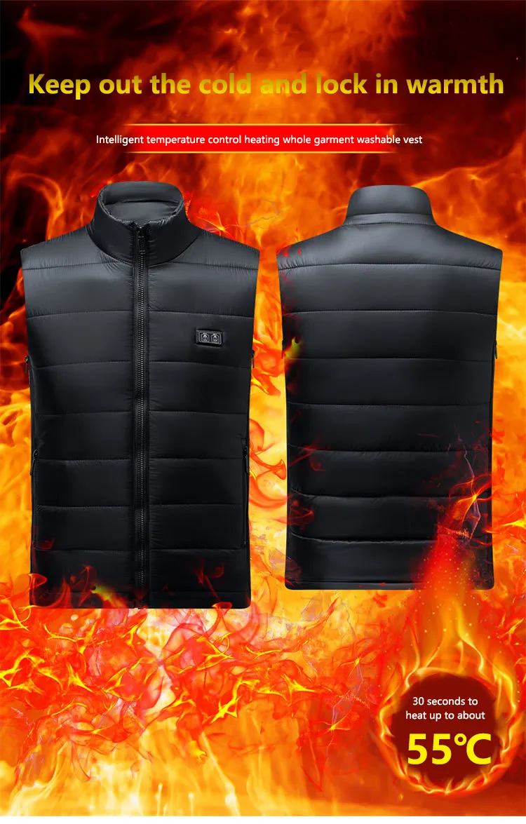 9 Area Dual Switch Heated Gilet