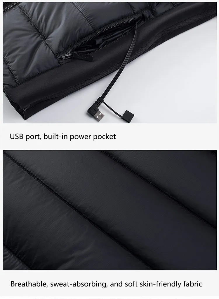 9 Area Dual Switch Heated Gilet