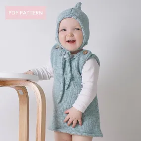 Baby Knitting PDF Pattern - Pinafore