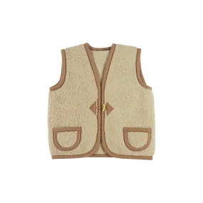 Baby Solid Color Vintage Style Sleeveless Wool Jacket Coat by MyKids-USA™