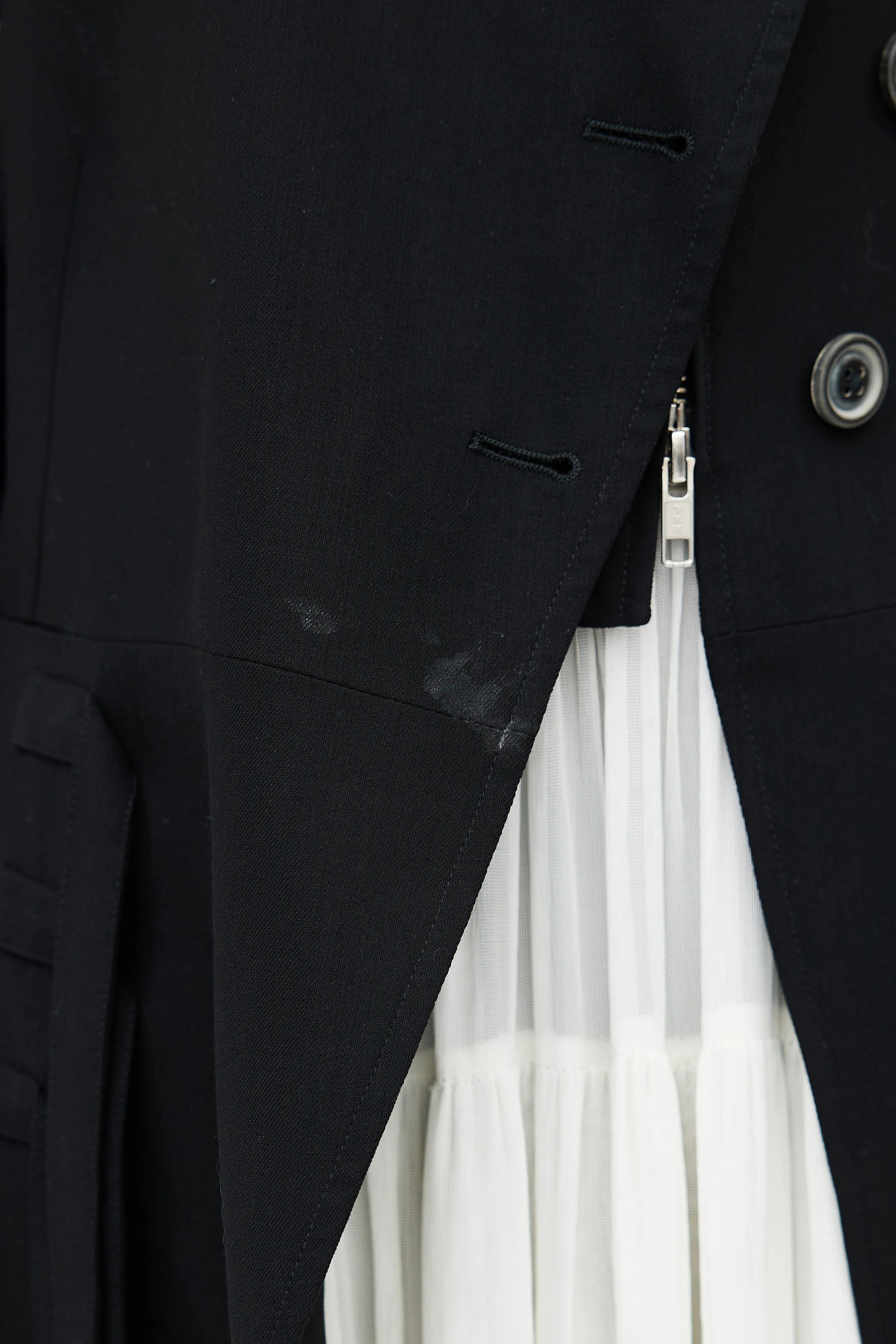 Black Wool Buckle Jacket