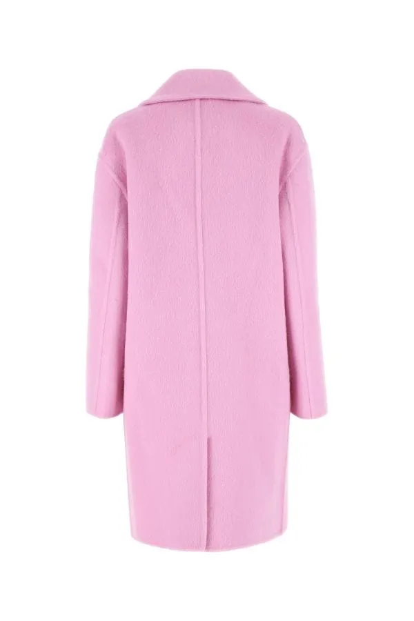 BOTTEGA VENETA | Pink wool blend coat