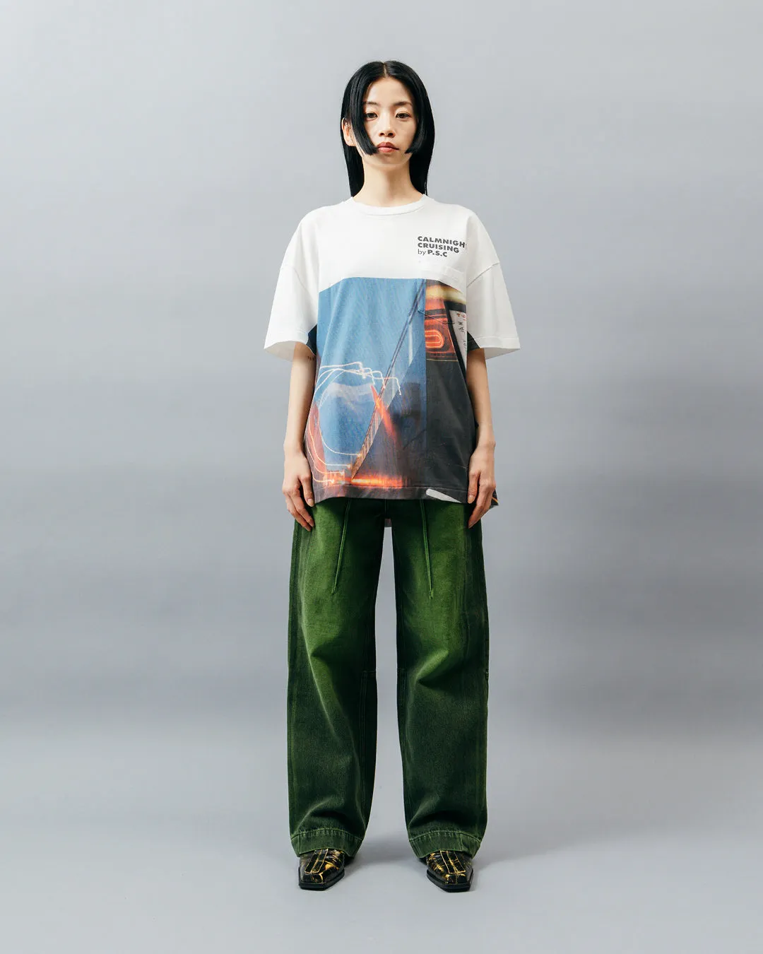CALMNIGHT CRUISING T-SHIRT .09【WHITE】