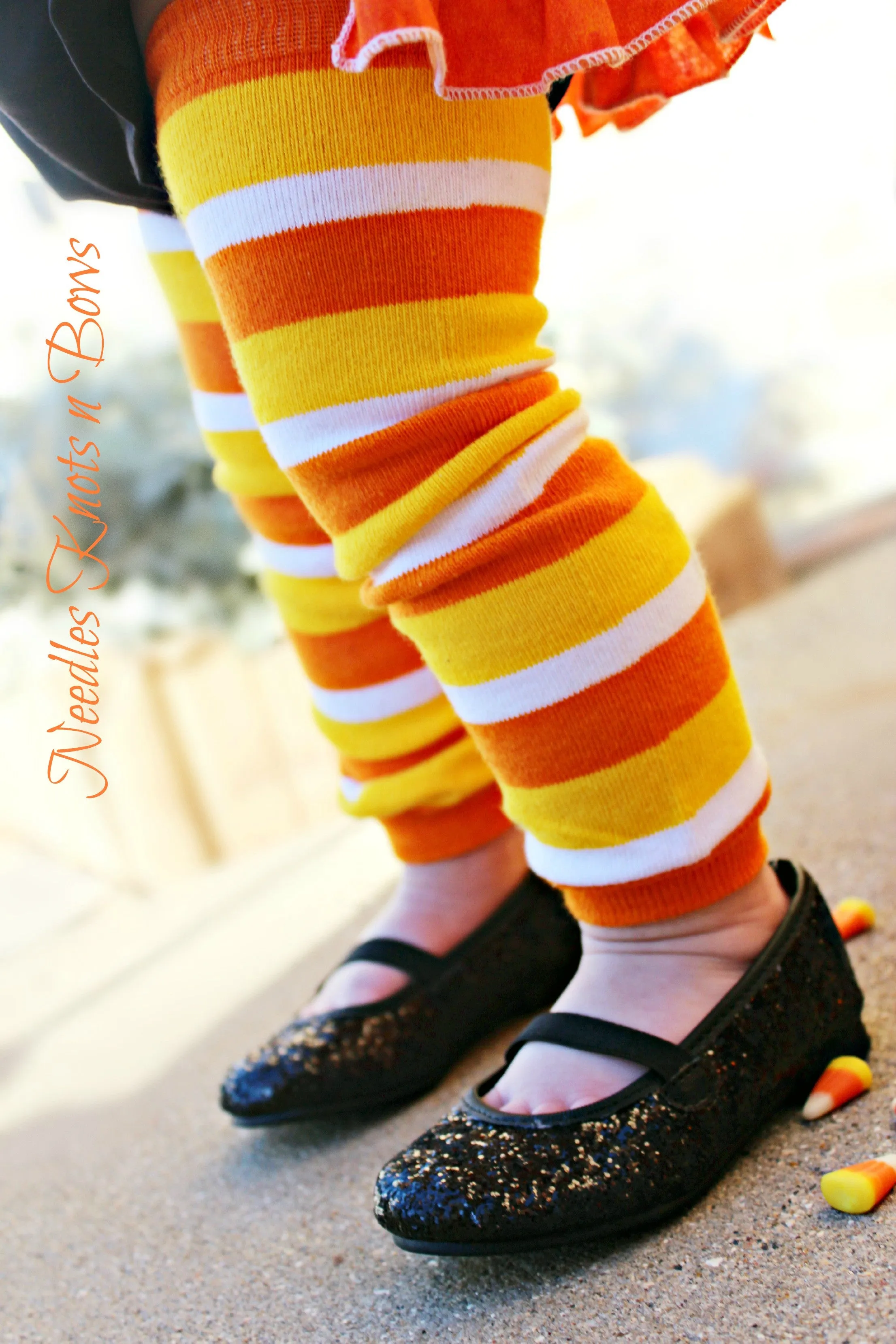 Candy Corn Leg Warmers, Striped, Fall, Halloween, Baby, Toddler
