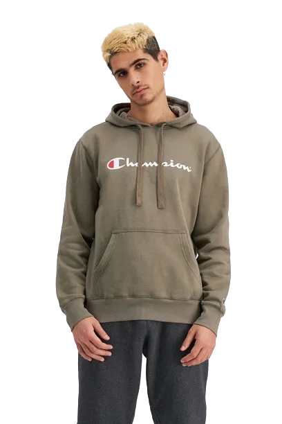 CHAMPION SCRIPT HOODIE - MENS - CANOE