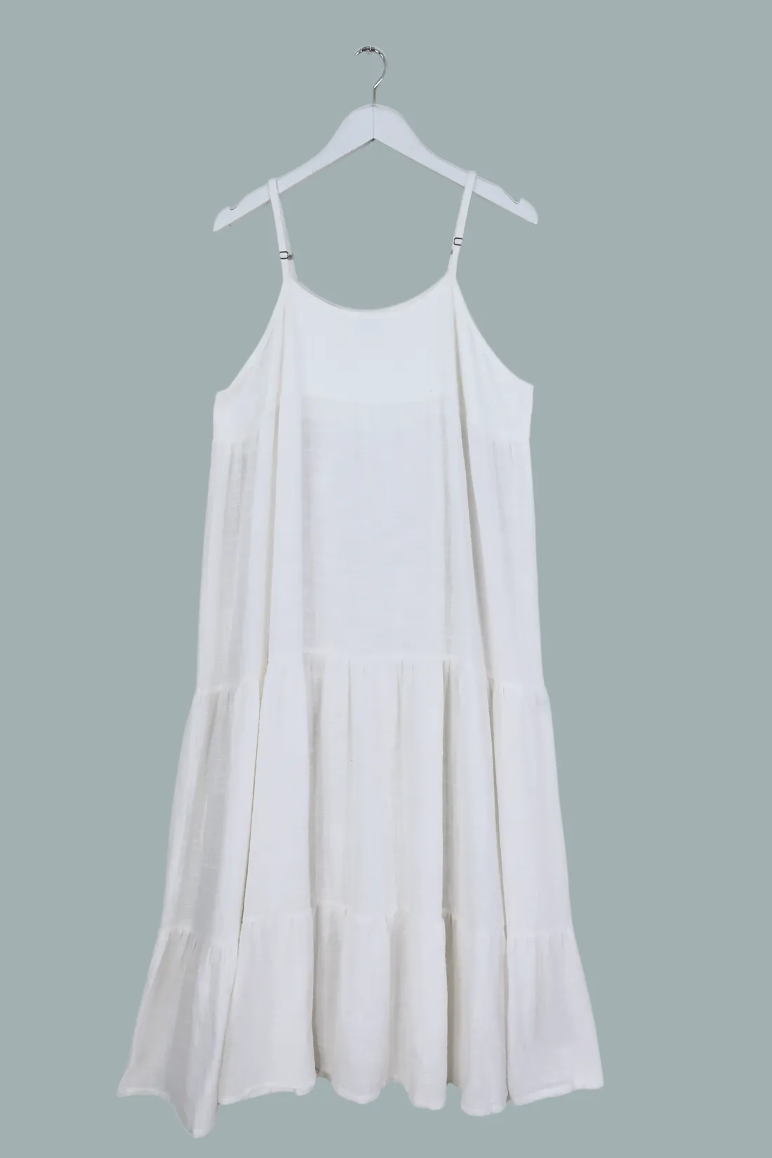 Clover Midi Dress in Salt White