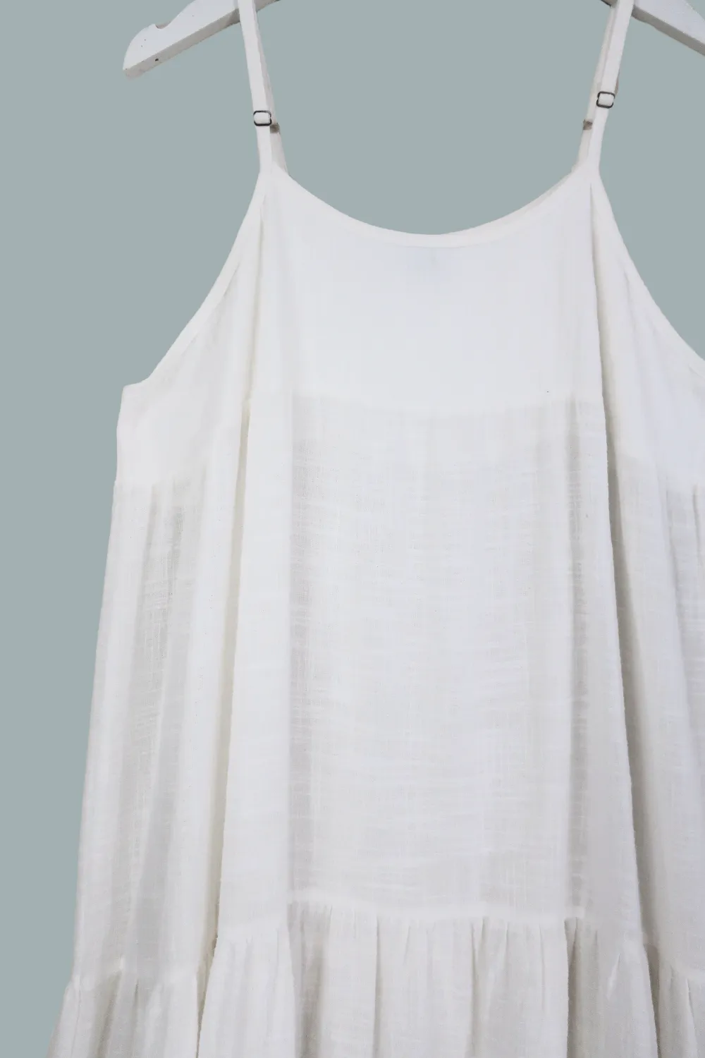 Clover Midi Dress in Salt White