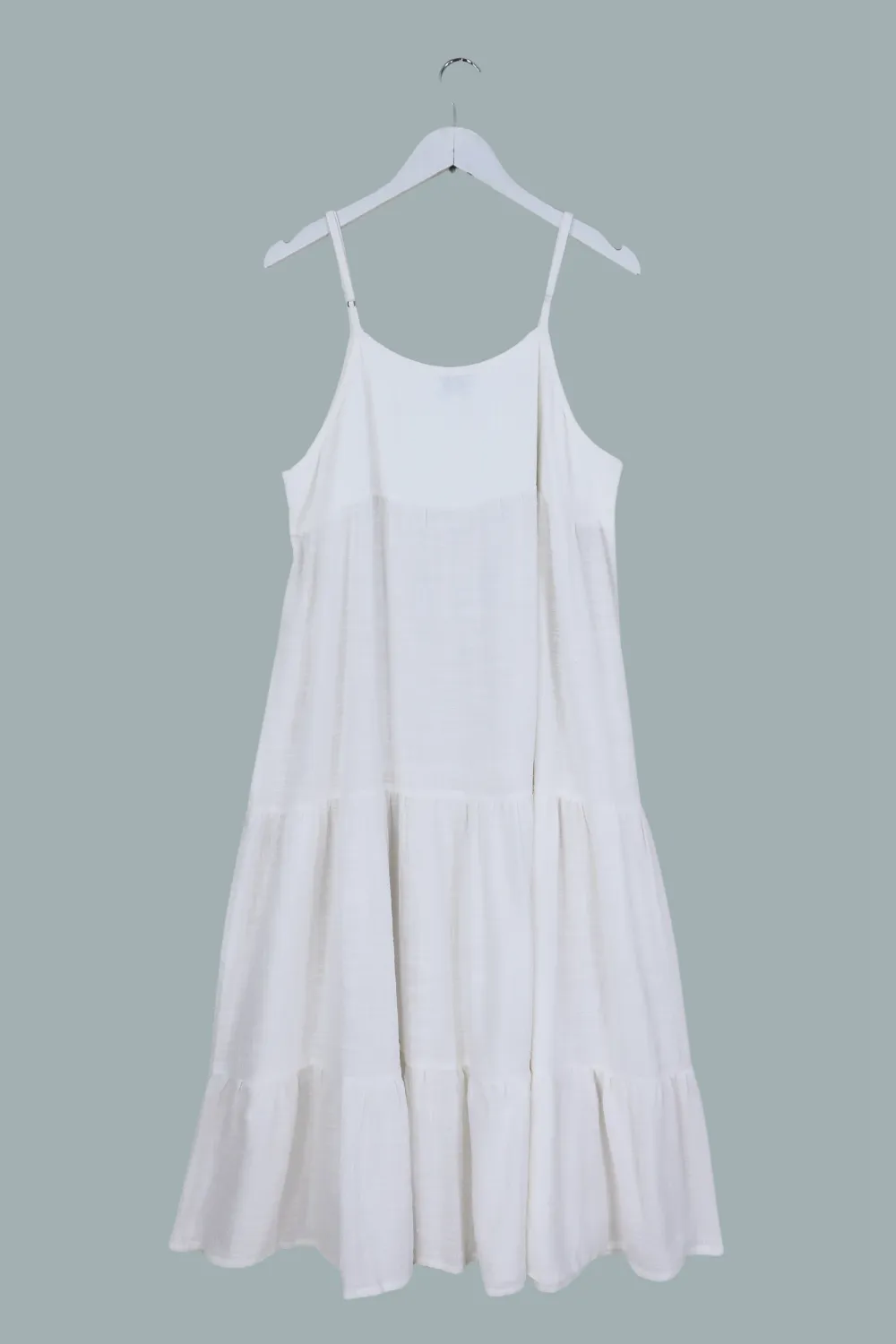 Clover Midi Dress in Salt White