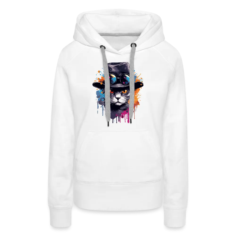 Damen Hoodie mit Katzenmotiv "Splash Cat"