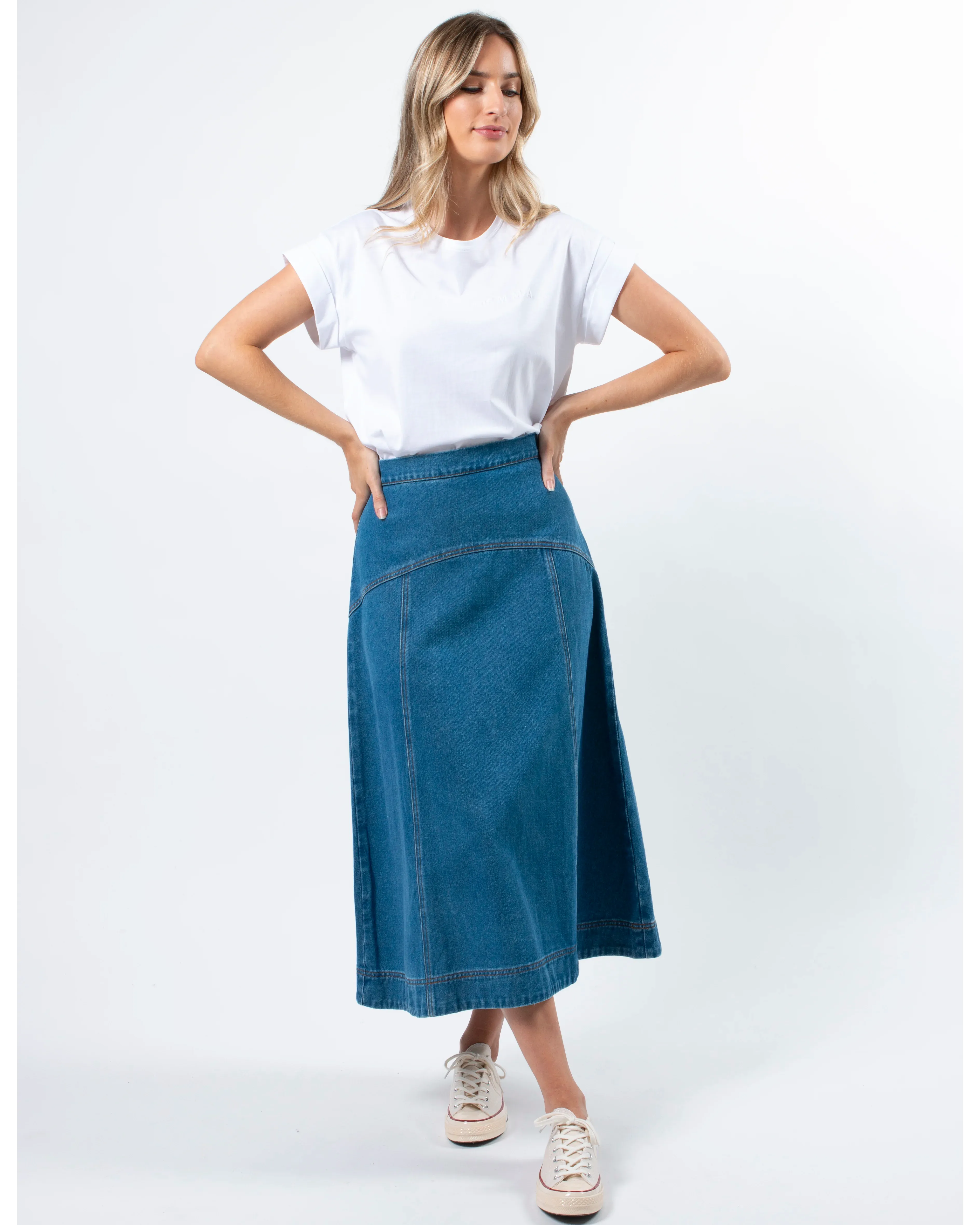 Dixie Skirt - Mid Wash