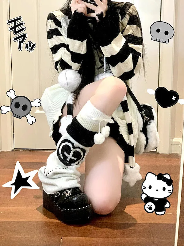 Dollette heart leg warmers