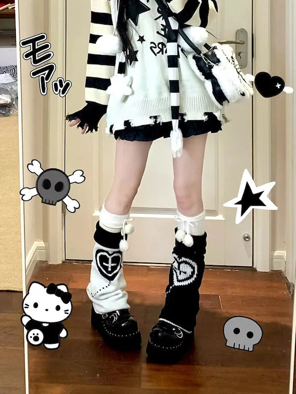 Dollette heart leg warmers