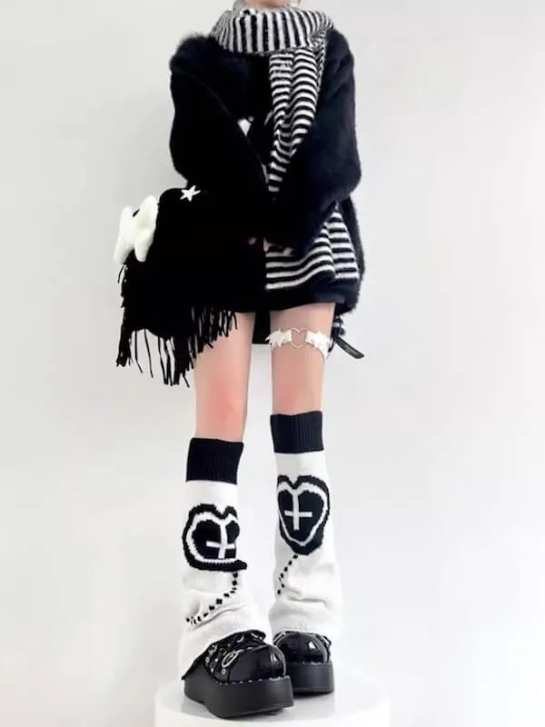 Dollette heart leg warmers