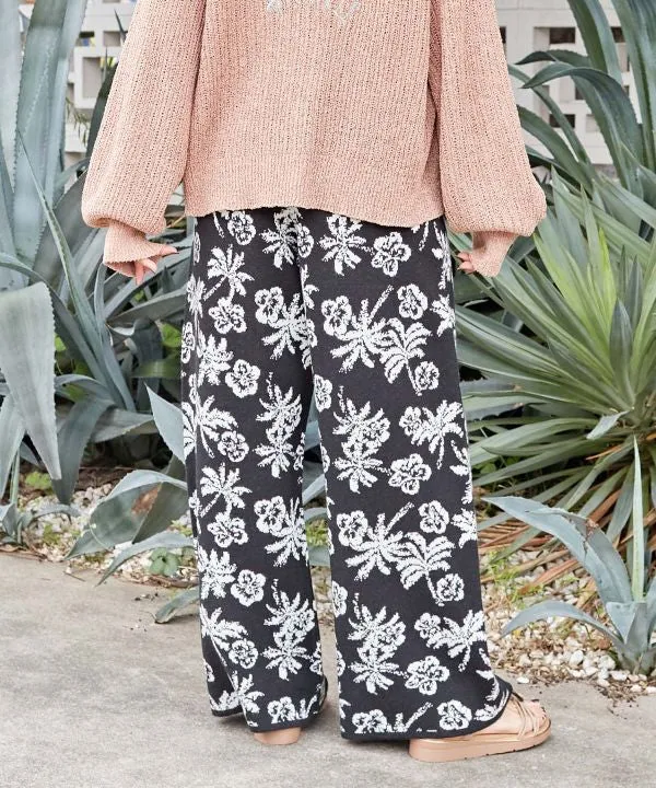 Floral Pattern Easy Pants
