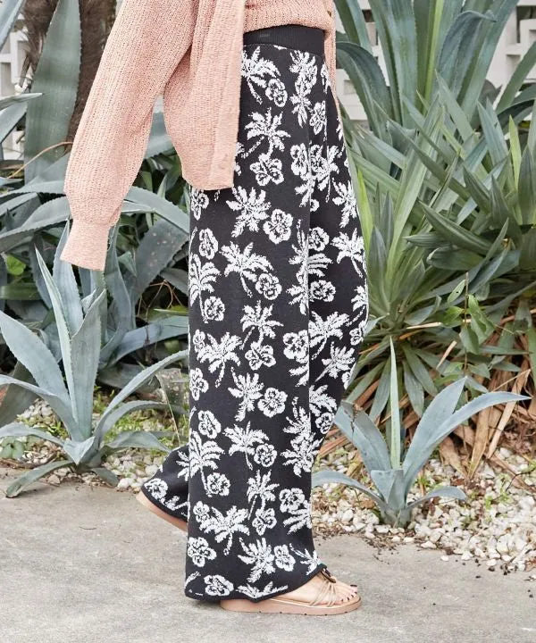 Floral Pattern Easy Pants
