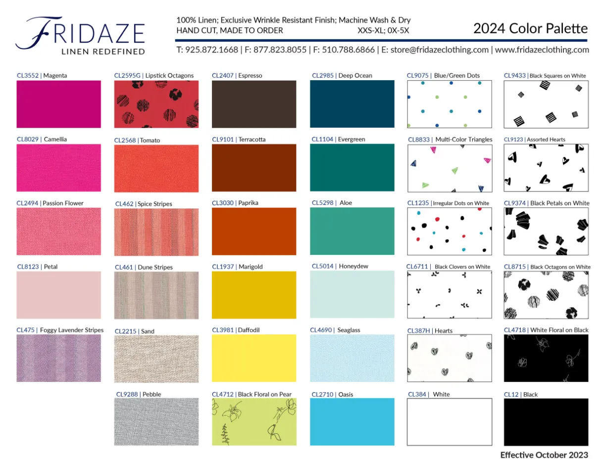 Fridaze AA385- Skylar Linen Shirt - BLUE/GREEN DOTS