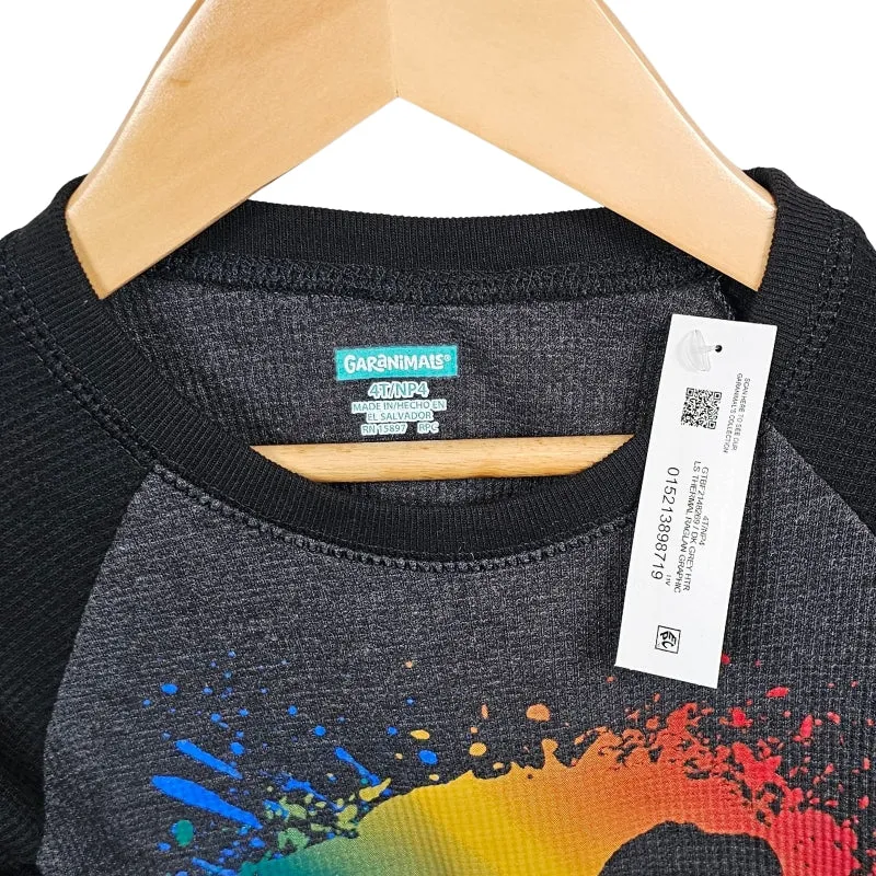 Garanimals Boys Dinosaur Thermal Shirt 4T Grey NWT