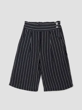 Girls Navy Blue Printed Cullottes 12753