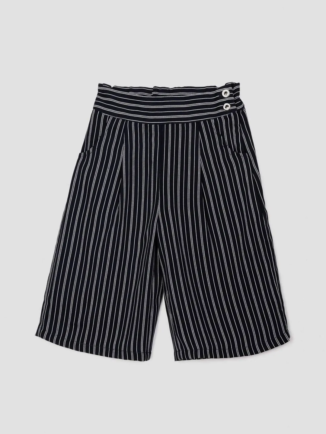 Girls Navy Blue Printed Cullottes 12753