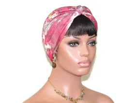 Handmade Red Twist Turban, Crinkled Rayon