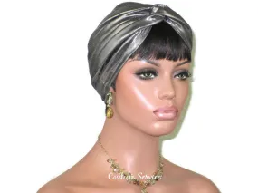 Handmade Steel Grey Twist Turban, Metallic