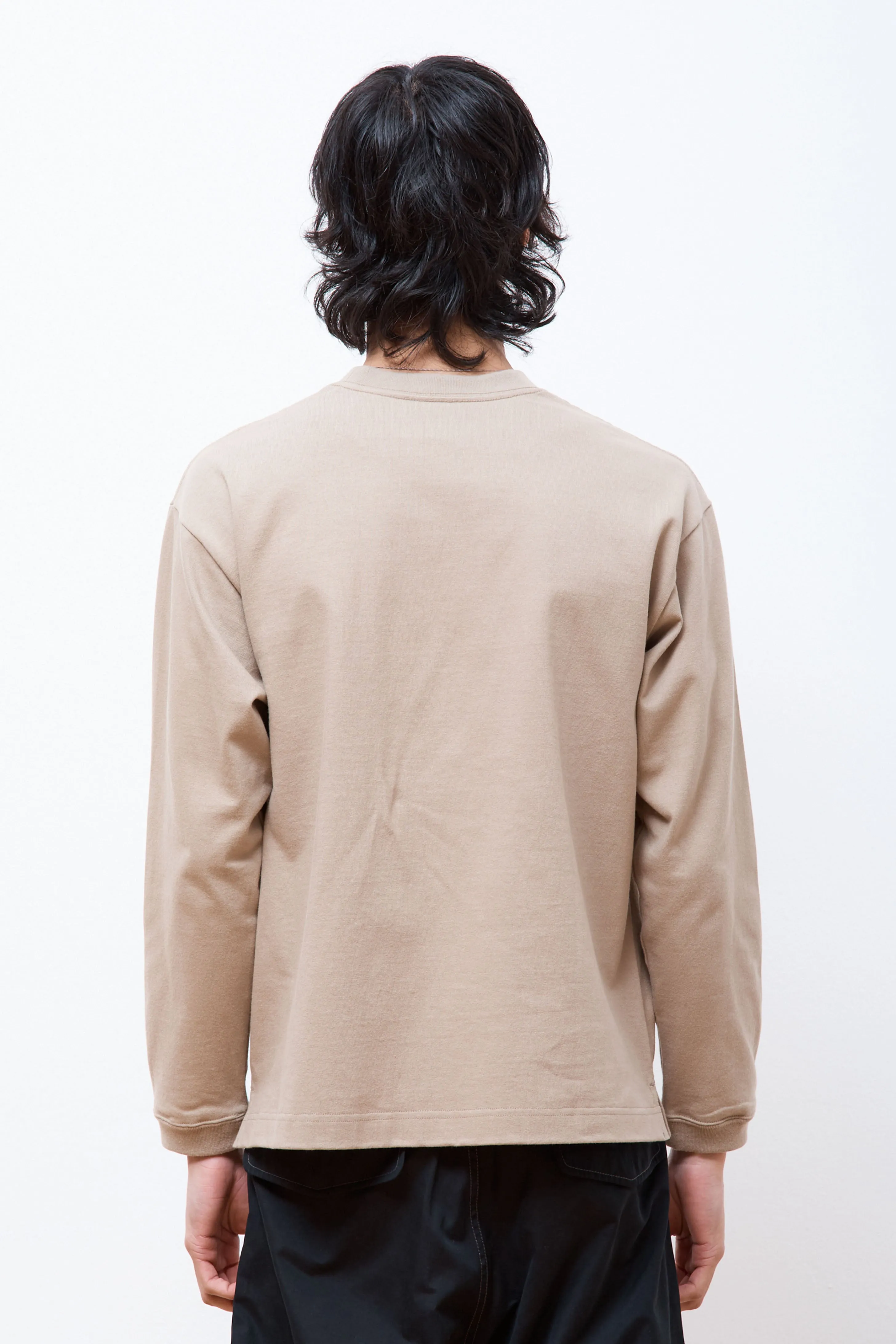 Heavy Cotton Pocket LS T-Shirt L.Beige