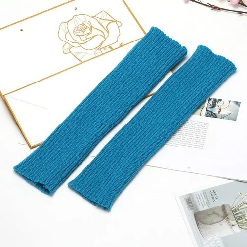 Lady Knee High Leg Warmer Sock Women Slim Punk Cool Knit Long Winter