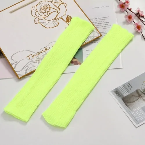 Lady Knee High Leg Warmer Sock Women Slim Punk Cool Knit Long Winter