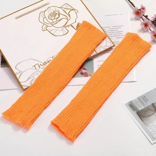 Lady Knee High Leg Warmer Sock Women Slim Punk Cool Knit Long Winter