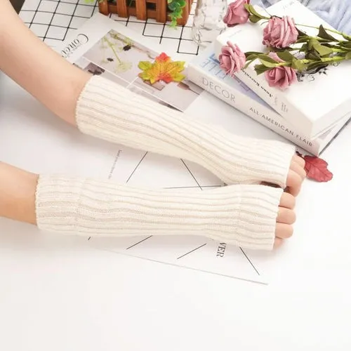 Lady Knee High Leg Warmer Sock Women Slim Punk Cool Knit Long Winter