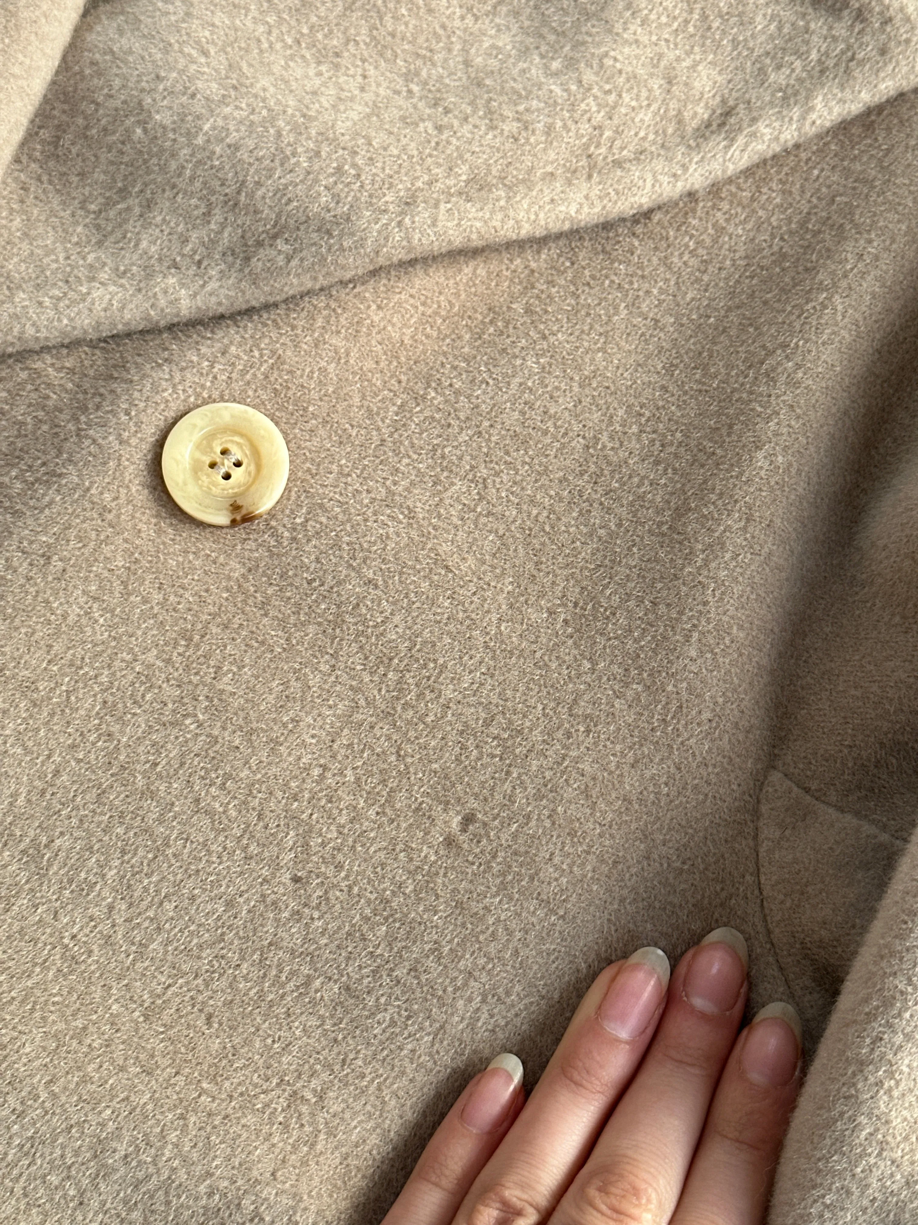 Max Mara Wool Cashmere Double Breasted Floor Length Coat - XL