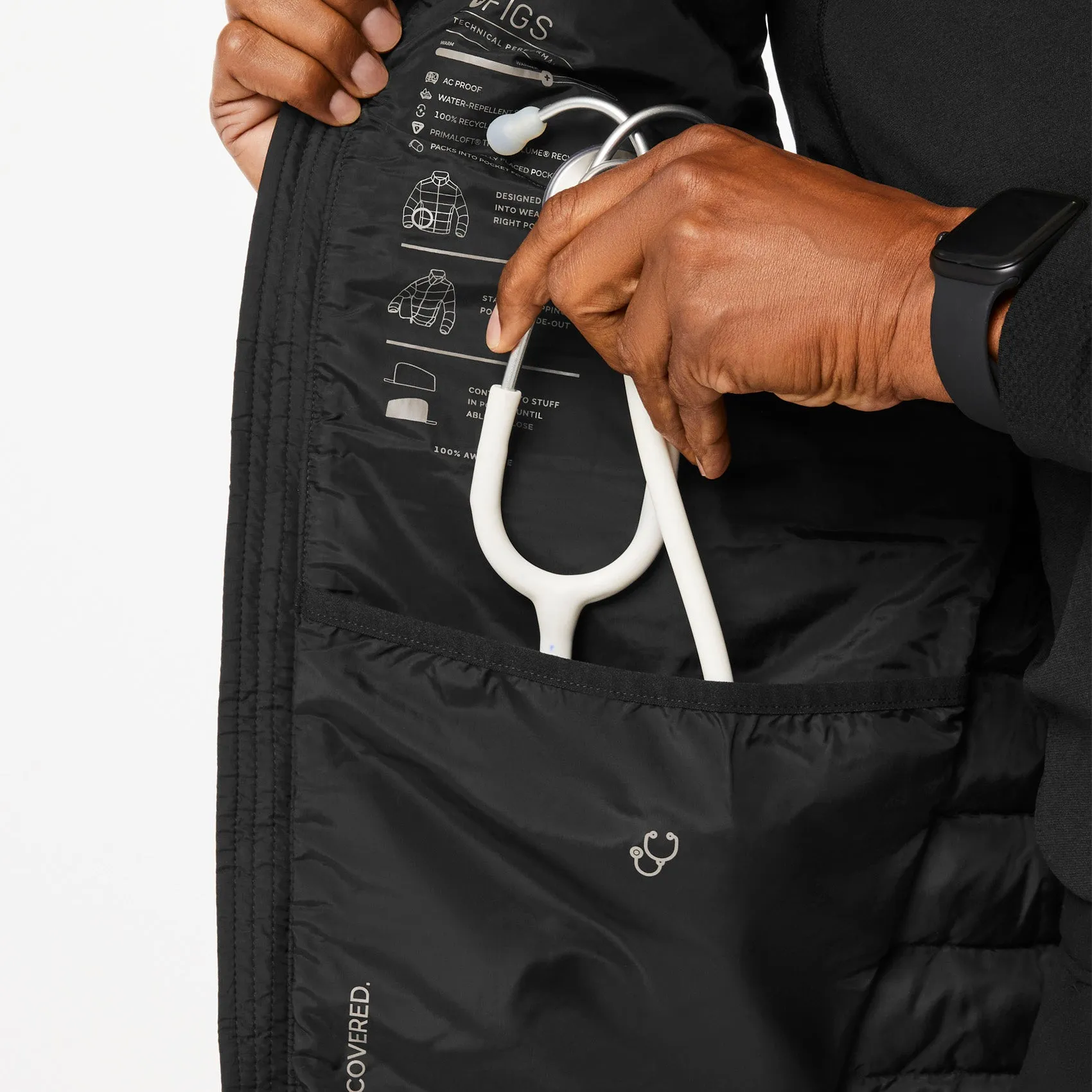 men's Black On-Shift™ Packable - Puffer Vest