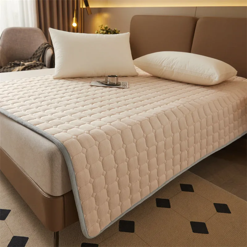 Milk Fiber Quilted Mattress Cushion Home Bed Cushion
