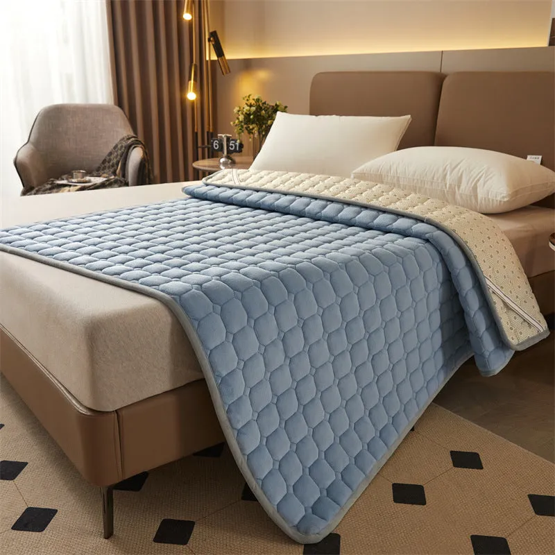 Milk Fiber Quilted Mattress Cushion Home Bed Cushion