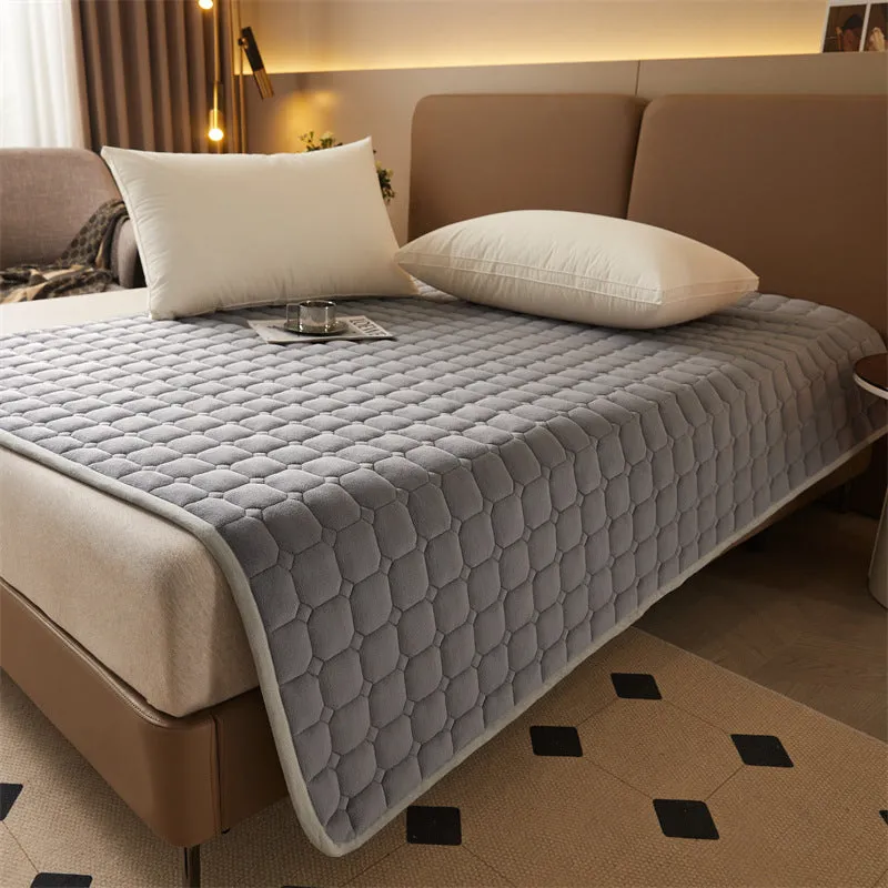 Milk Fiber Quilted Mattress Cushion Home Bed Cushion