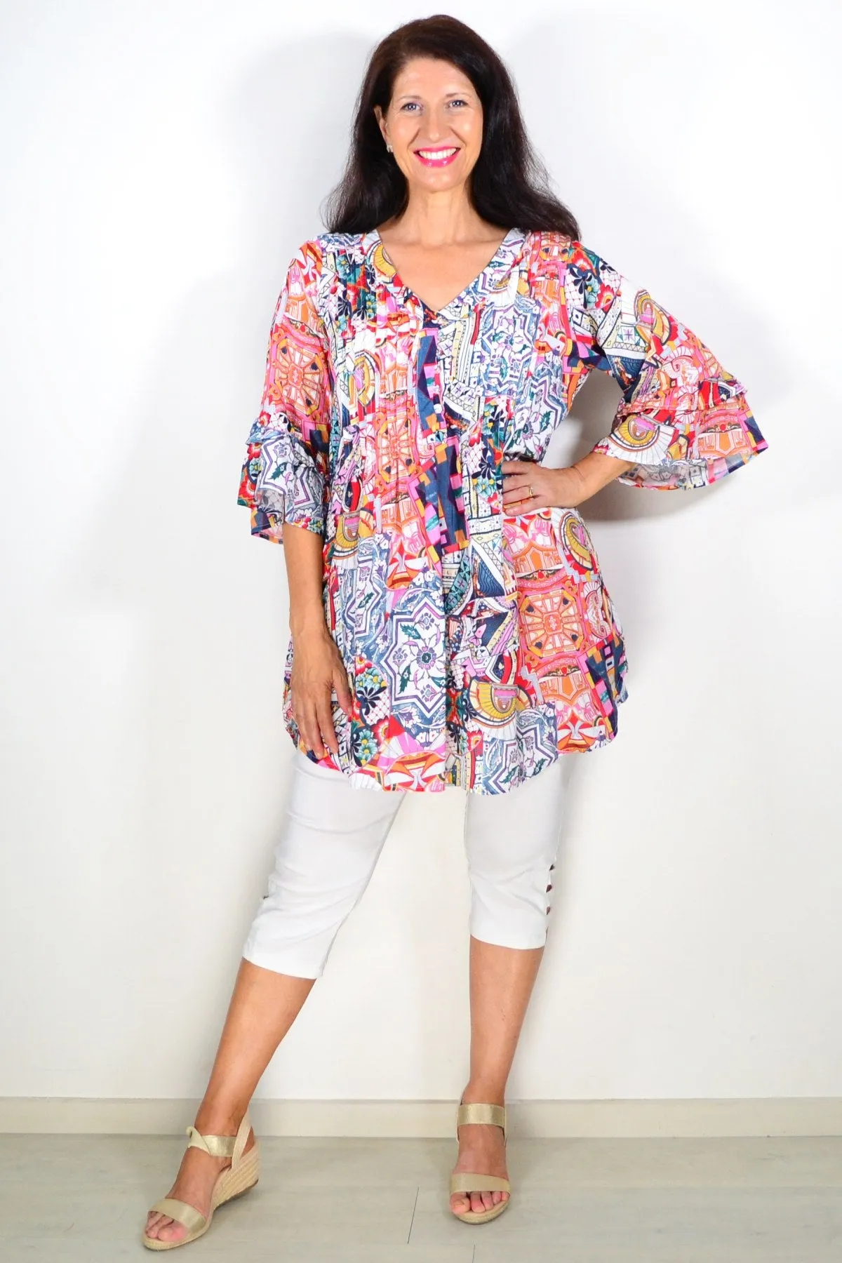 Multicolour Ladies Tunic Top