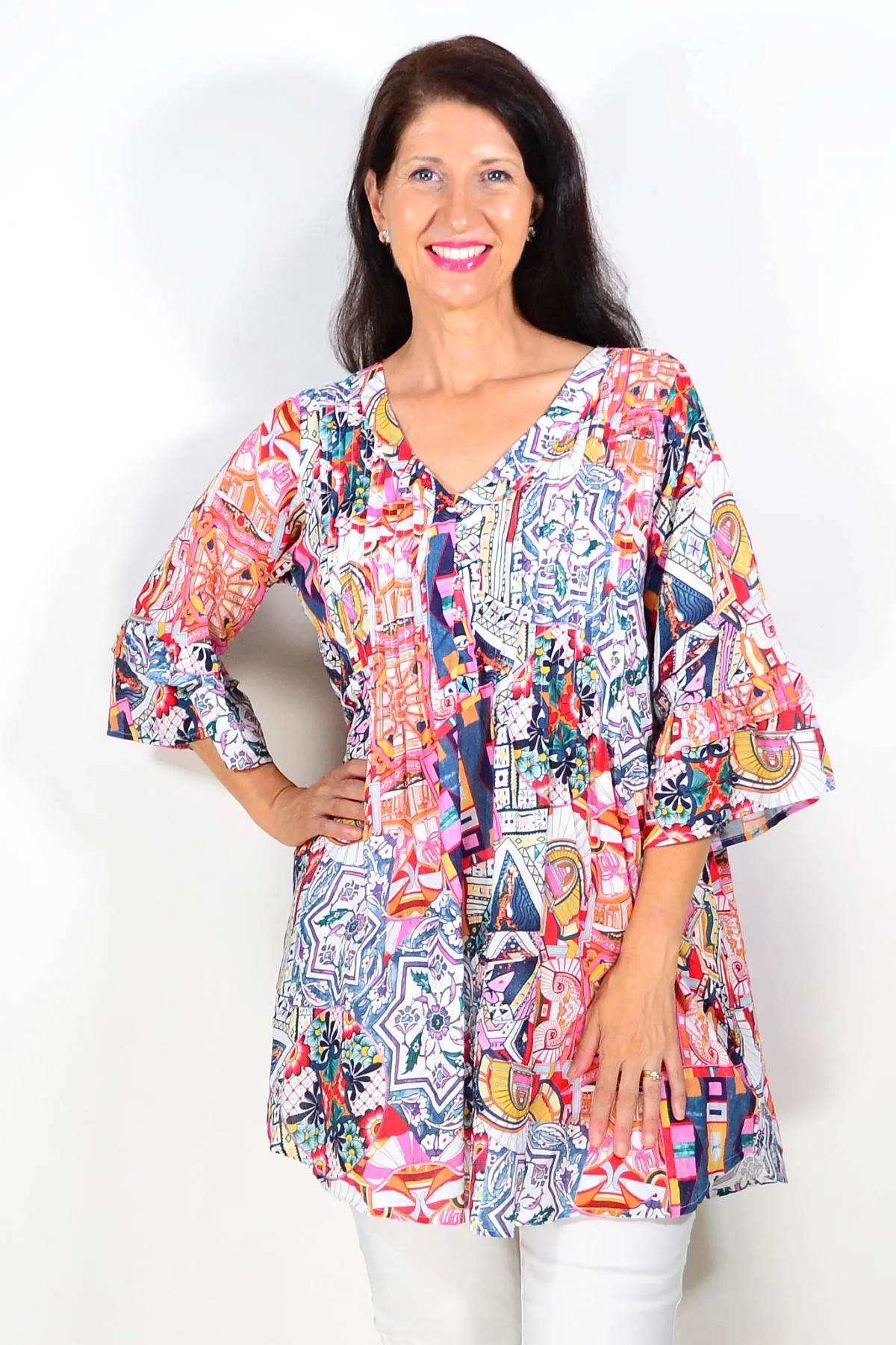 Multicolour Ladies Tunic Top