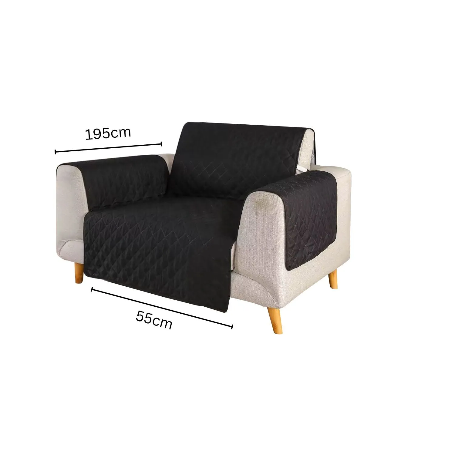 Non-Slip Pet Sofa Cover, 1 Seat, Quilted, Machine Washable