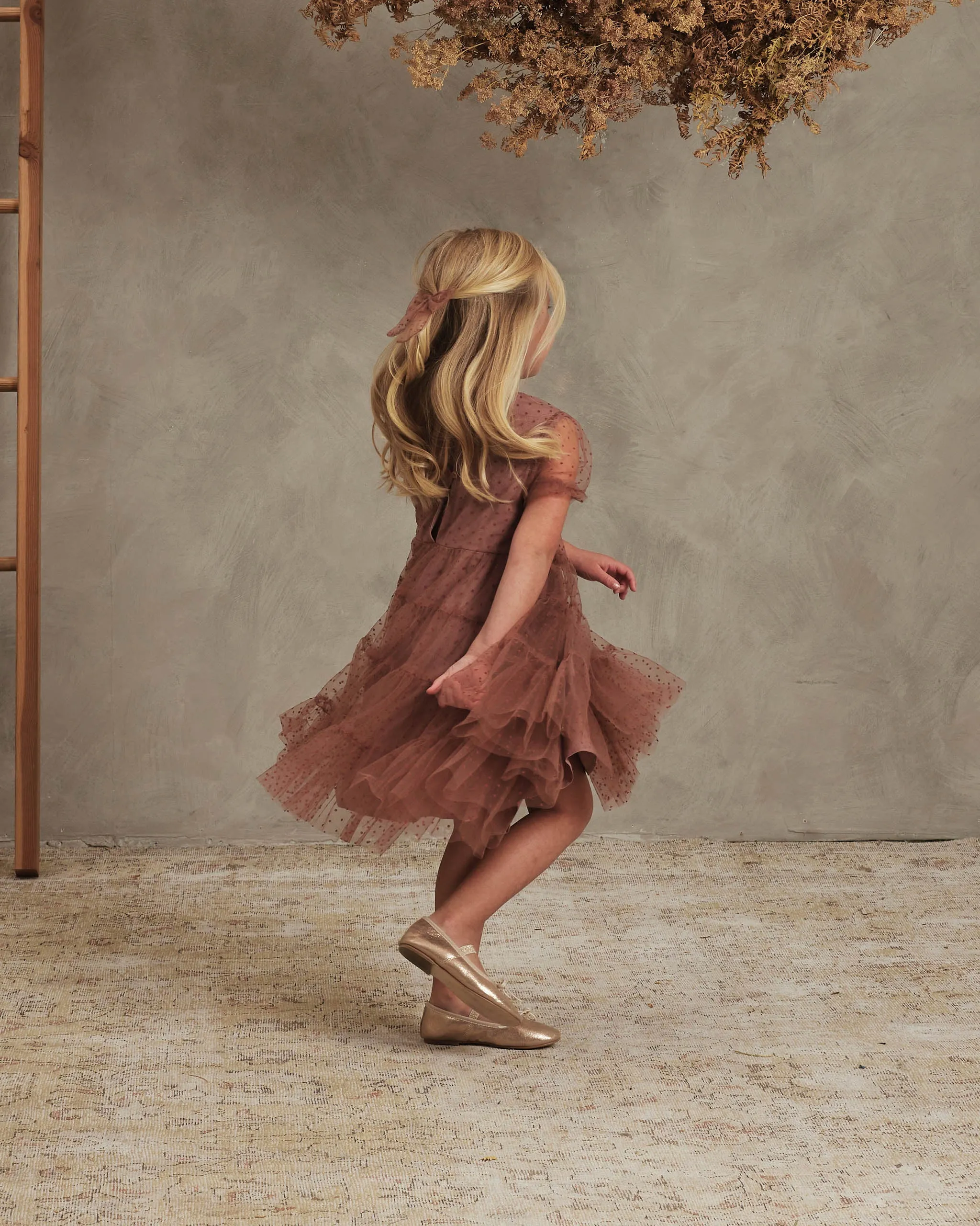 Noralee Dottie Dress Wine Dot