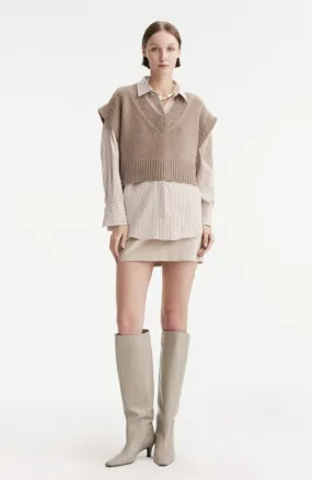 Pallas Cropped Knit Gilet Vest