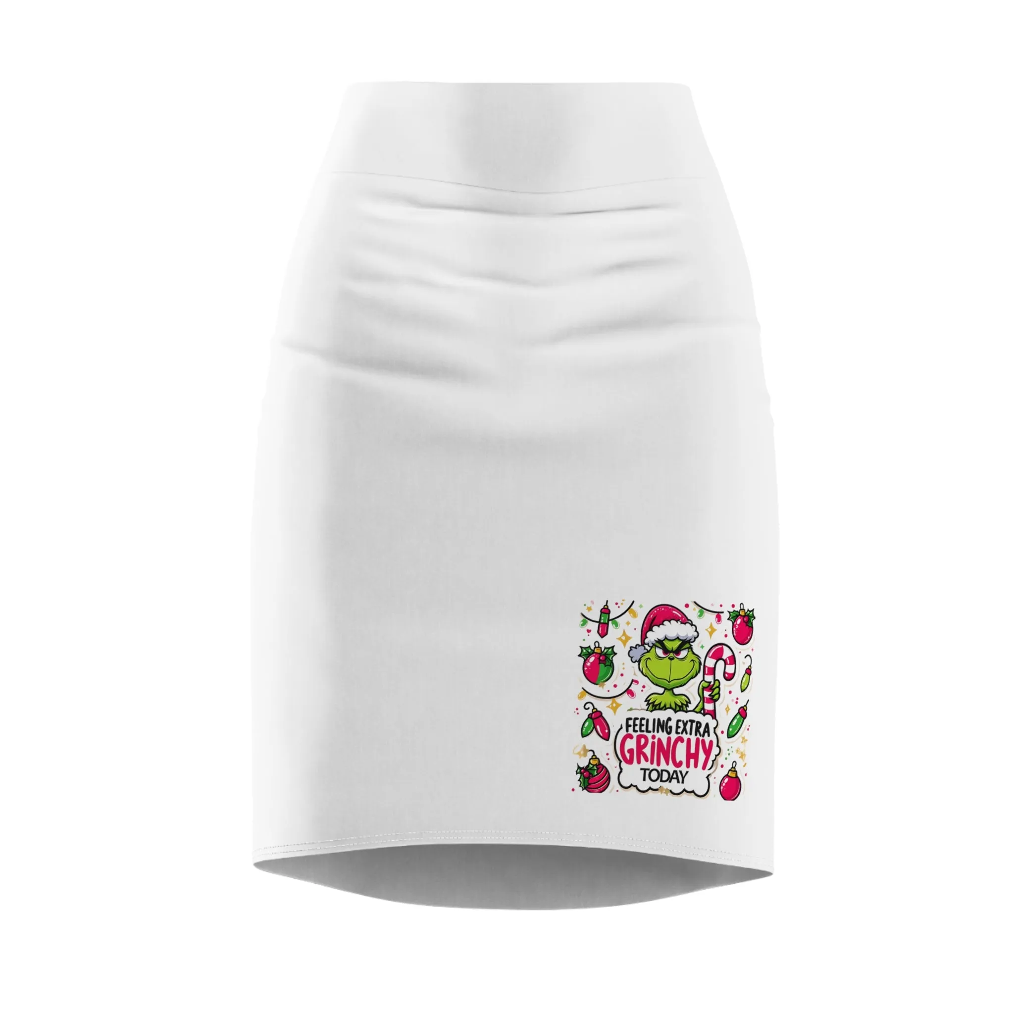 Princess Grace  Festive Grinch Women's Pencil Skirt   Fun Holiday Style