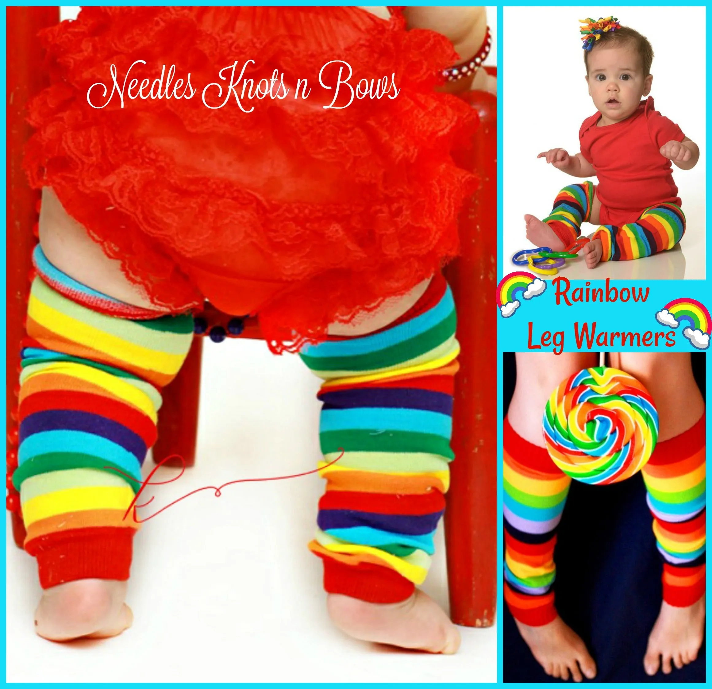 Rainbow Striped Leg Warmers, Baby / Toddler Leg Warmers
