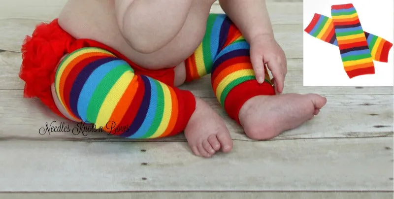 Rainbow Striped Leg Warmers, Baby / Toddler Leg Warmers