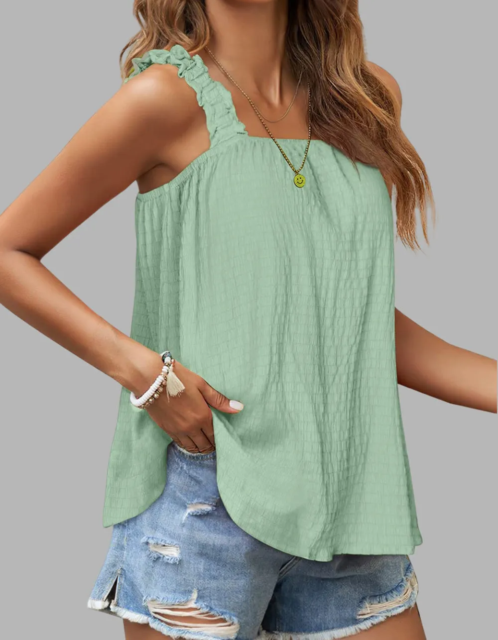 Rib Plain Backless Strap Camisole
