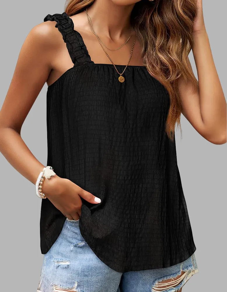 Rib Plain Backless Strap Camisole