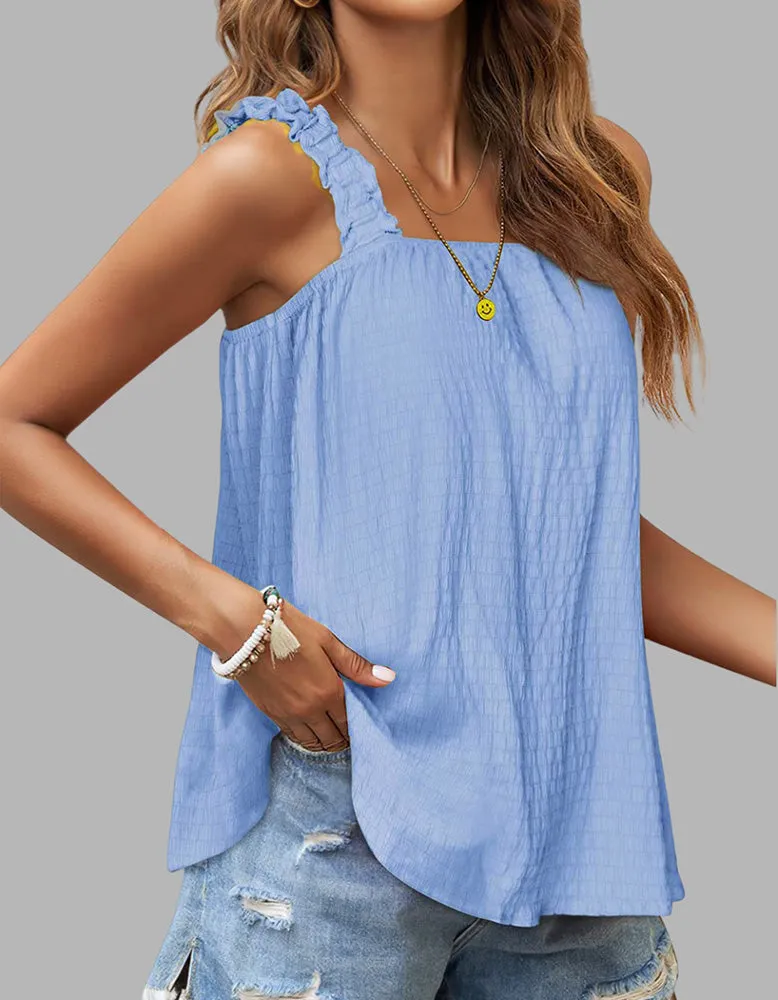 Rib Plain Backless Strap Camisole