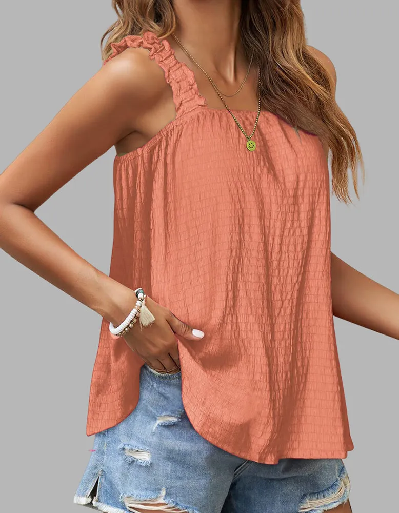Rib Plain Backless Strap Camisole