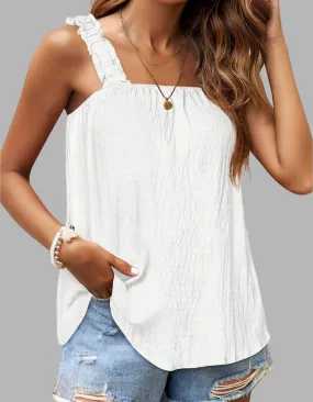 Rib Plain Backless Strap Camisole