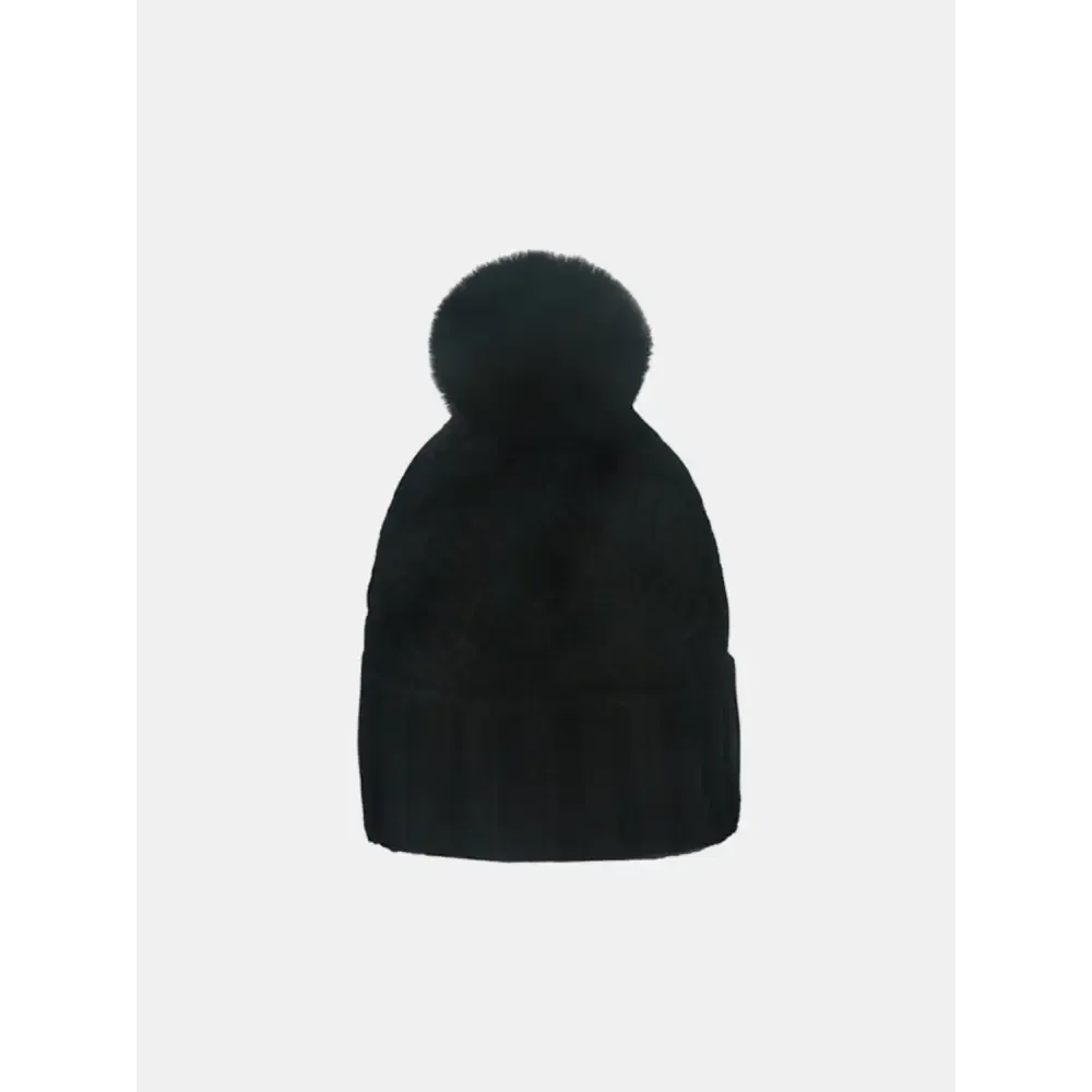 Roll Rim Cable-Knit Hat A Pinnacle of Luxury Fashion for Women