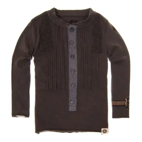 Ruffle Shirt Henley Shirt by: Mini Shatsu